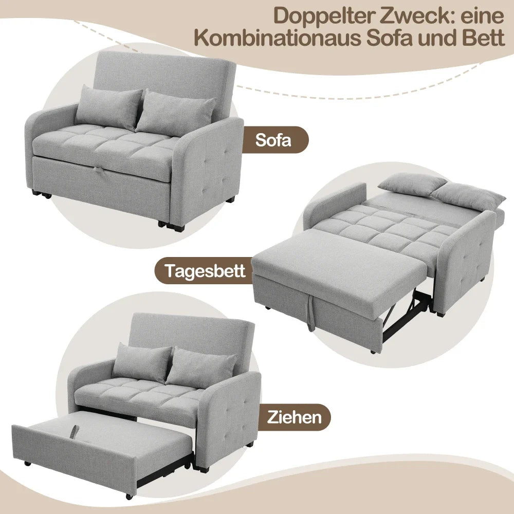 Canapé-lit pliant multifonctionnel, canapé à dossier réglable, idéal pour les petits appartements et les dortoirs étudiants, canapé-lit confortable 180x127cm