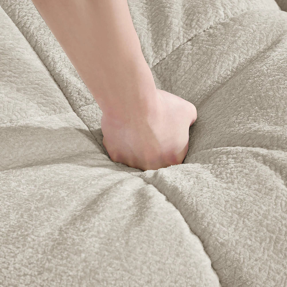 Canapé modulaire 4 places KOMHTOM – Tissu chenille doux & Design matelassé